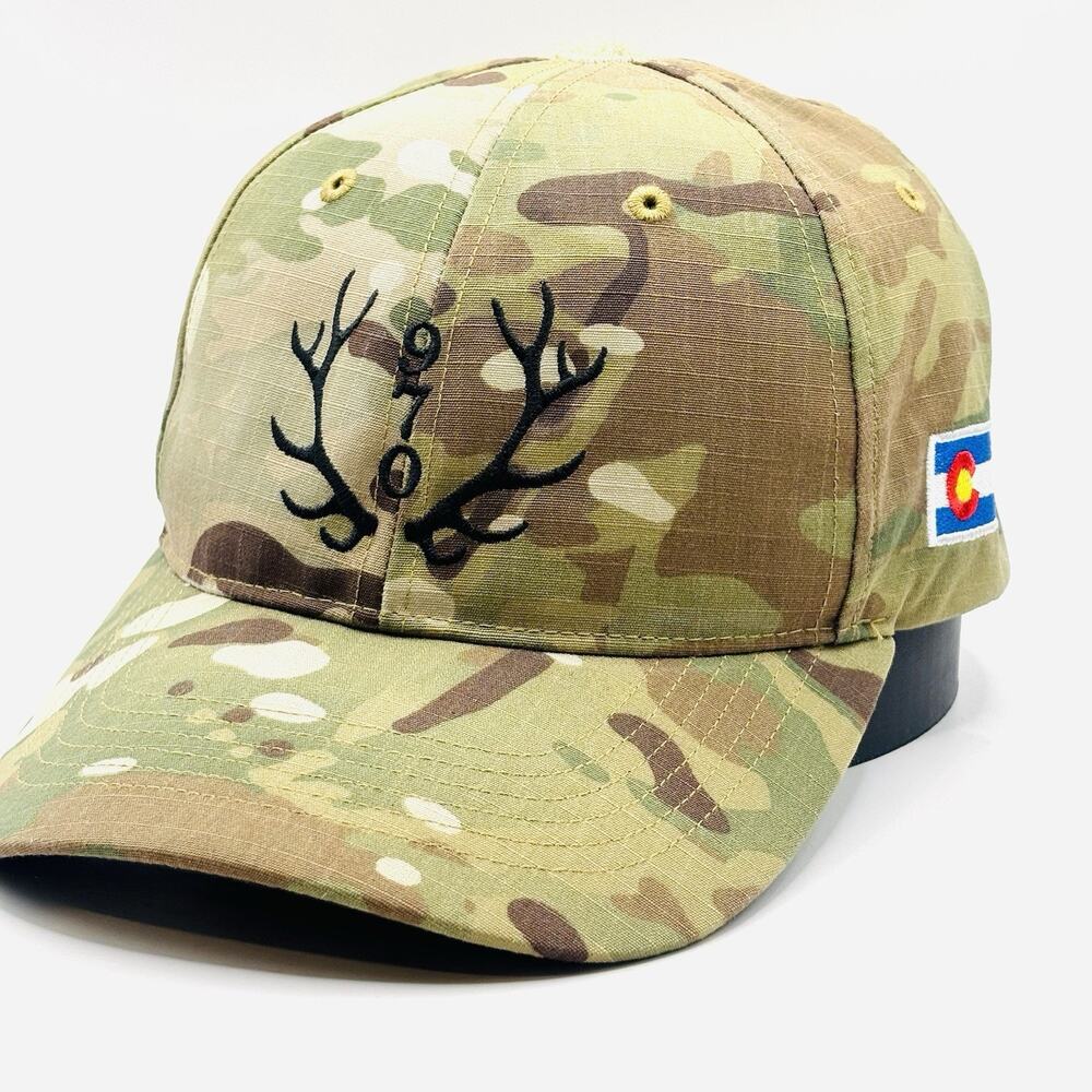Antler Hunting Hat Cap Digital Camo Rip Stop Colorado Flag 970